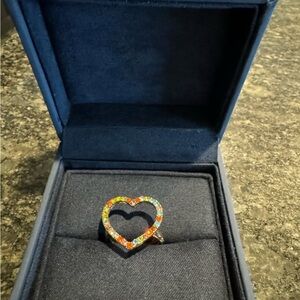 Multicolor Heart Ring